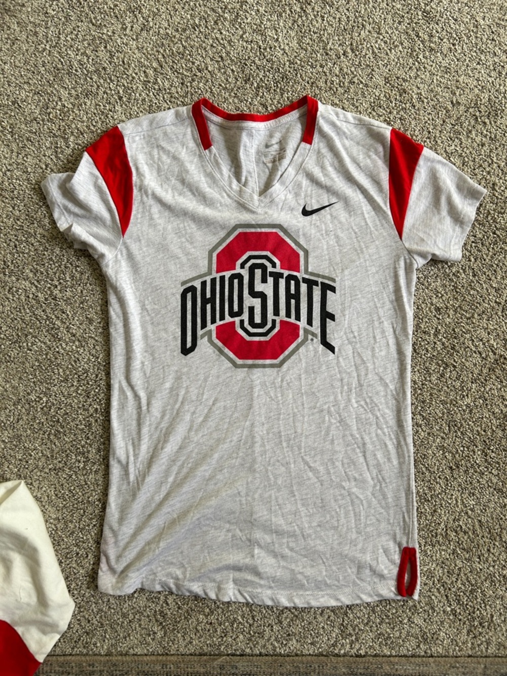 Ohio State Gray & Red Graphic t shirt